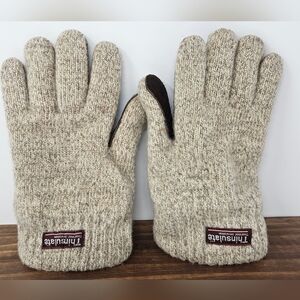 3M Thinsulate Beige Knit Gloves
